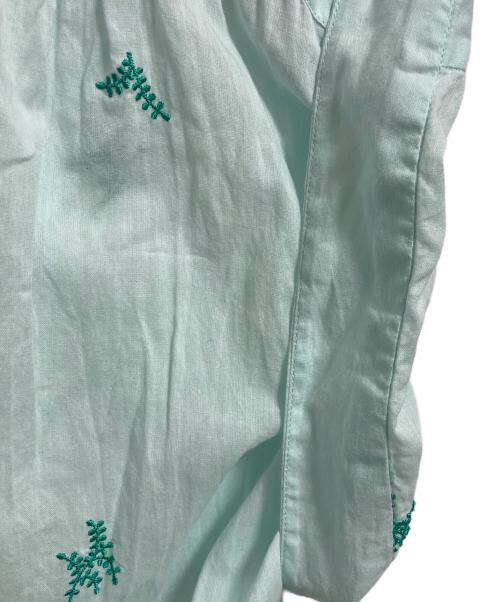 ne quittez pas（ヌキテパ）ne quittez pas (ヌキテパ) Cotton Voile Dot Leaf Embroidery Shirts Dress ブルー サイズ:-の古着・服飾アイテム