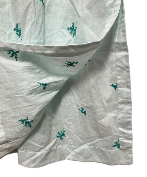 ne quittez pas（ヌキテパ）ne quittez pas (ヌキテパ) Cotton Voile Dot Leaf Embroidery Shirts Dress ブルー サイズ:-の古着・服飾アイテム