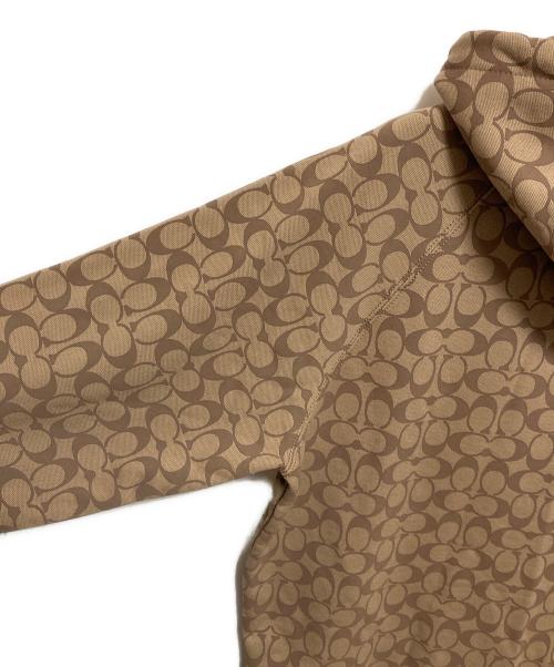 COACH（コーチ）COACH (コーチ) シグネチャー ジップ フーディー ベージュ サイズ:Mの古着・服飾アイテム