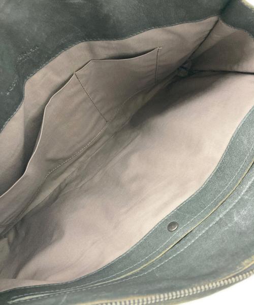 BOTTEGA VENETA（ボッテガベネタ）BOTTEGA VENETA (ボッテガベネタ) イントレチャートクラッチバッグ グレー×ブラウンの古着・服飾アイテム