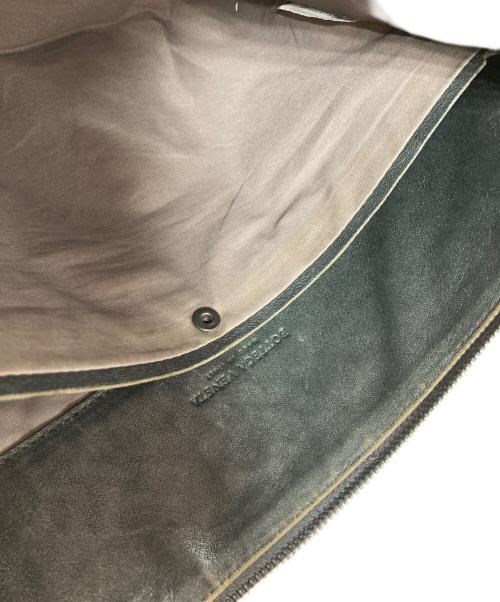 BOTTEGA VENETA（ボッテガベネタ）BOTTEGA VENETA (ボッテガベネタ) イントレチャートクラッチバッグ グレー×ブラウンの古着・服飾アイテム
