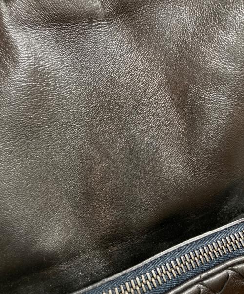 BOTTEGA VENETA（ボッテガベネタ）BOTTEGA VENETA (ボッテガベネタ) イントレチャートバックパック ブラックの古着・服飾アイテム