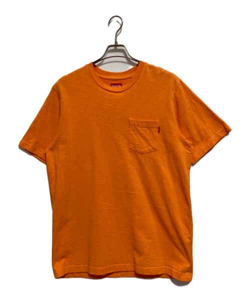 SUPREME（シュプリーム）Supreme (シュプリーム) ポケットTシャツ オレンジ サイズ:Mの古着・服飾アイテム