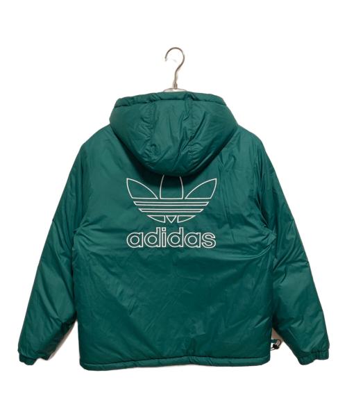 adidas（アディダス）adidas (アディダス) リバーシブルダウンジャケット ブラック×グリーン サイズ:Mの古着・服飾アイテム