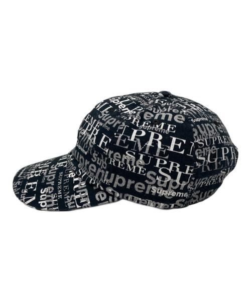 SUPREME（シュプリーム）Supreme (シュプリーム) 20FW Logo Pattern 6-Panel cap ブラックの古着・服飾アイテム