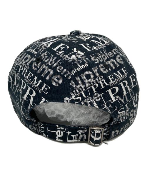 SUPREME（シュプリーム）Supreme (シュプリーム) 20FW Logo Pattern 6-Panel cap ブラックの古着・服飾アイテム