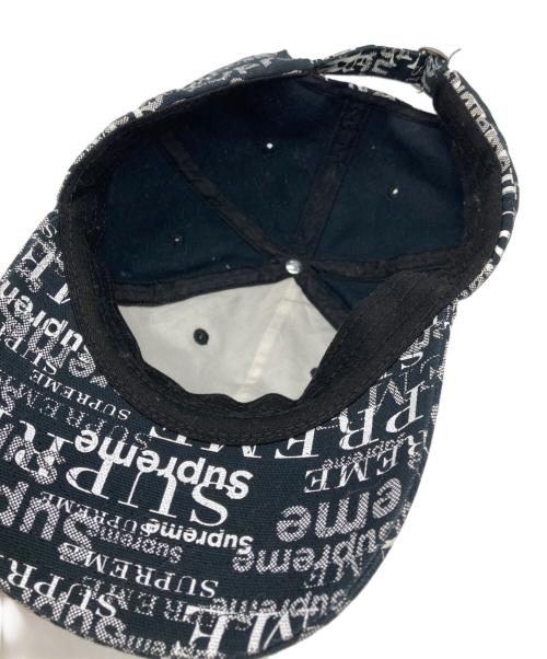 SUPREME（シュプリーム）Supreme (シュプリーム) 20FW Logo Pattern 6-Panel cap ブラックの古着・服飾アイテム