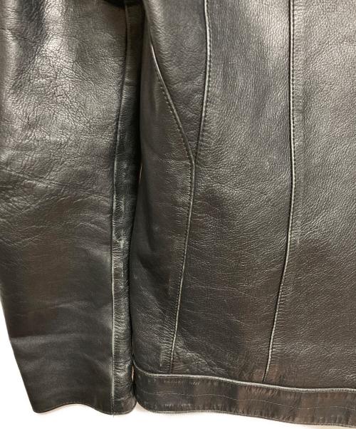UNDERCOVER（アンダーカバー）UNDERCOVER (アンダーカバー) レザージャケット ブラック サイズ:SIZE 3の古着・服飾アイテム