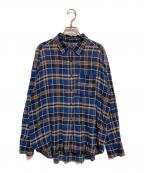 JOURNAL STANDARD relumeジャーナルスタンダード レリューム）の古着「ヴィンテージチェックローンシャツ」｜ネイビー