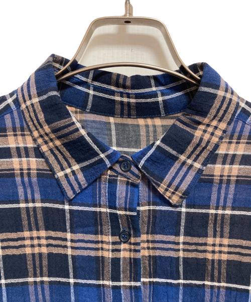 JOURNAL STANDARD relume（ジャーナルスタンダード レリューム）JOURNAL STANDARD relume (ジャーナルスタンダード レリューム) ヴィンテージチェックローンシャツ ネイビー サイズ:FREEの古着・服飾アイテム