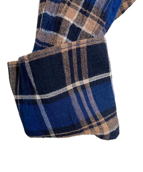 JOURNAL STANDARD relume（ジャーナルスタンダード レリューム）JOURNAL STANDARD relume (ジャーナルスタンダード レリューム) ヴィンテージチェックローンシャツ ネイビー サイズ:FREEの古着・服飾アイテム