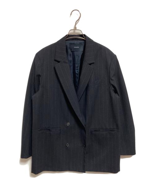 FRAMeWORK（フレームワーク）FRAMeWORK (フレームワーク) ウールダブルブレストジャケット ネイビー サイズ:38の古着・服飾アイテム