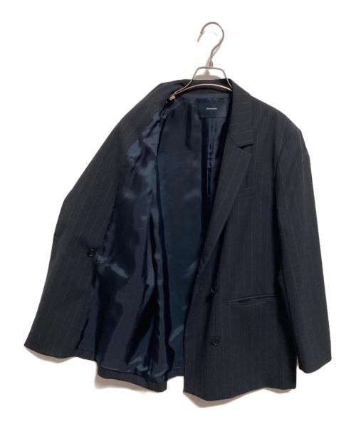 FRAMeWORK（フレームワーク）FRAMeWORK (フレームワーク) ウールダブルブレストジャケット ネイビー サイズ:38の古着・服飾アイテム