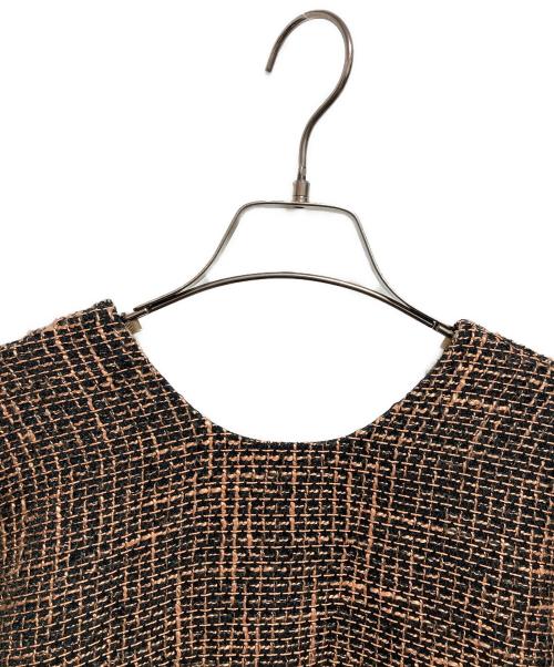 AKTE（アクテ）AKTE (アクテ) ツイードワンピース オレンジ サイズ:FREEの古着・服飾アイテム