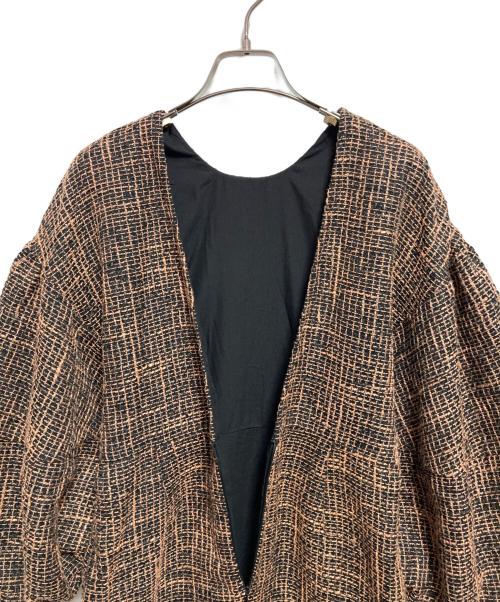 AKTE（アクテ）AKTE (アクテ) ツイードワンピース オレンジ サイズ:FREEの古着・服飾アイテム