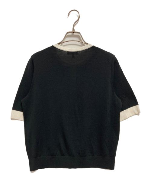 theory（セオリー）theory (セオリー) Regal Wool Silk Trim Cardi ブラック サイズ:Sの古着・服飾アイテム