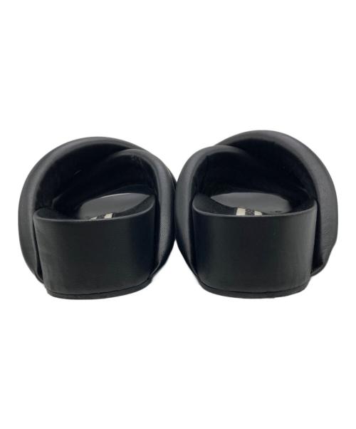 JIL SANDER（ジルサンダー）JIL SANDER (ジルサンダー) パテッドレザーサンダル ブラック サイズ:37の古着・服飾アイテム