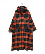 Engineered Garmentsエンジニアドガーメンツ）の古着「Cagoule Dress コート」｜オレンジ×グリーン