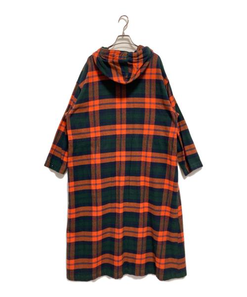 Engineered Garments（エンジニアド ガーメンツ）Engineered Garments (エンジニアドガーメンツ) Cagoule Dress コート オレンジ×グリーン サイズ:SIZE 1の古着・服飾アイテム