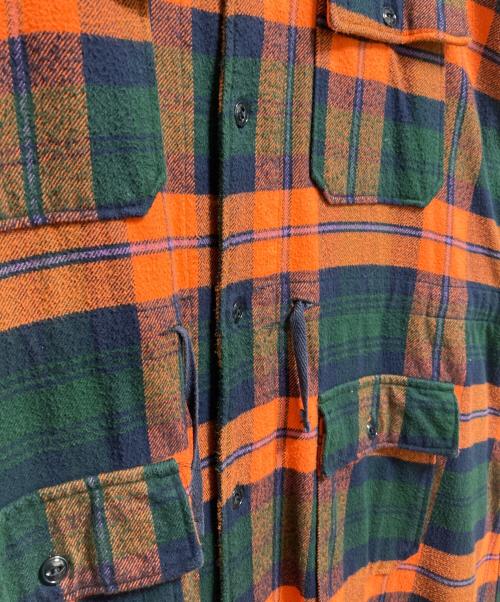 Engineered Garments（エンジニアド ガーメンツ）Engineered Garments (エンジニアドガーメンツ) Cagoule Dress コート オレンジ×グリーン サイズ:SIZE 1の古着・服飾アイテム