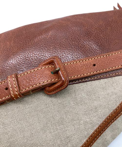 genten（ゲンテン）genten (ゲンテン) スリングバッグ アイボリー×ブラウンの古着・服飾アイテム