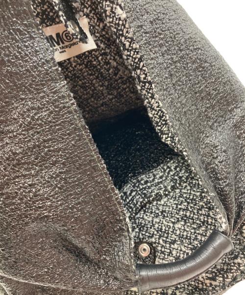 MM6 Maison Margiela（エムエムシックスメゾンマルジェラ）MM6 Maison Margiela (エムエムシックスメゾンマルジェラ) ツイードジャパニーズトートバッグ ブラックの古着・服飾アイテム