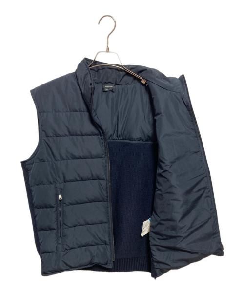 JIL SANDER（ジルサンダー）JIL SANDER (ジルサンダー) 切り替えダウンベスト ネイビー サイズ:54の古着・服飾アイテム