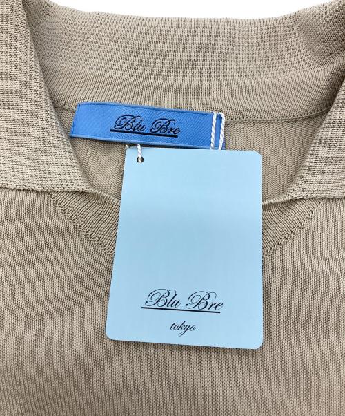 BluBre（ブルブレ）BluBre (ブルブレ) ポケット付き スキッパー コットンニット ポロシャツ ベージュ サイズ:XL 未使用品の古着・服飾アイテム