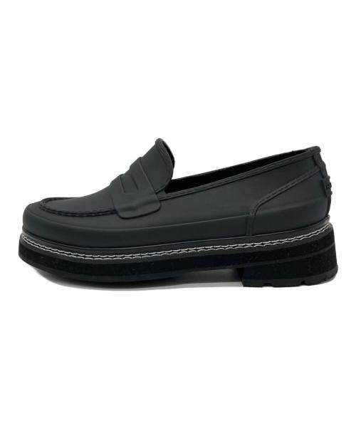 HUNTER（ハンター）HUNTER (ハンター) W REFINED STITCH PENNY LOAFER ブラック サイズ:SIZE US7の古着・服飾アイテム