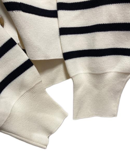 FRAMeWORK（フレームワーク）FRAMeWORK (フレームワーク) HTコットン接結カーディガン ホワイト×ネイビー サイズ:なしの古着・服飾アイテム