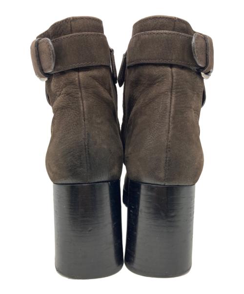 PRADA（プラダ）PRADA (プラダ) スウェードレザーヒールブーツ ブラウン サイズ:SIZE 36 1/2の古着・服飾アイテム