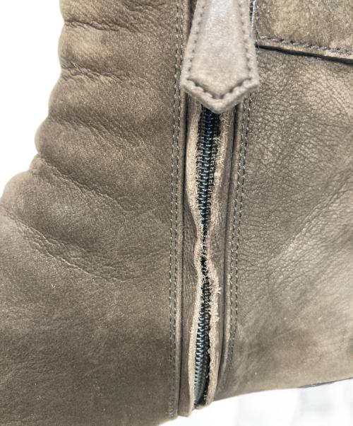 PRADA（プラダ）PRADA (プラダ) スウェードレザーヒールブーツ ブラウン サイズ:SIZE 36 1/2の古着・服飾アイテム