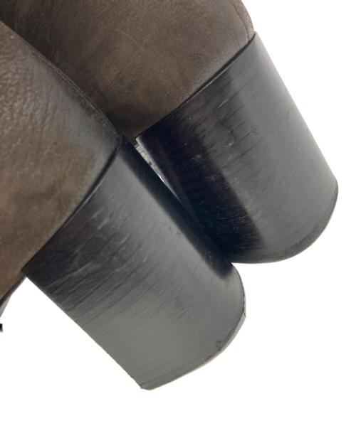 PRADA（プラダ）PRADA (プラダ) スウェードレザーヒールブーツ ブラウン サイズ:SIZE 36 1/2の古着・服飾アイテム