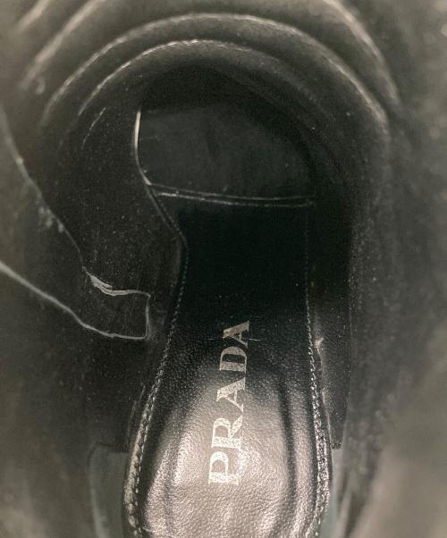 PRADA（プラダ）PRADA (プラダ) スウェードレザーヒールブーツ ブラウン サイズ:SIZE 36 1/2の古着・服飾アイテム