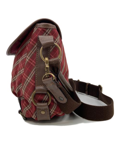 BURBERRY BLUE LABEL（バーバリーロンドンブルーレーベル）BURBERRY BLUE LABEL (バーバリーロンドンブルーレーベル) ノバチェック2WAYショルダーバッグ レッドの古着・服飾アイテム