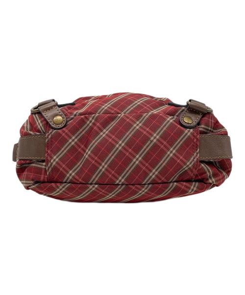 BURBERRY BLUE LABEL（バーバリーロンドンブルーレーベル）BURBERRY BLUE LABEL (バーバリーロンドンブルーレーベル) ノバチェック2WAYショルダーバッグ レッドの古着・服飾アイテム