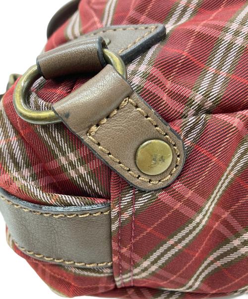 BURBERRY BLUE LABEL（バーバリーロンドンブルーレーベル）BURBERRY BLUE LABEL (バーバリーロンドンブルーレーベル) ノバチェック2WAYショルダーバッグ レッドの古着・服飾アイテム