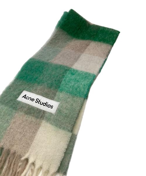 Acne studios（アクネ ストゥディオス）ACNE STUDIOS (アクネ ストゥディオス) 大判ストール グリーンの古着・服飾アイテム