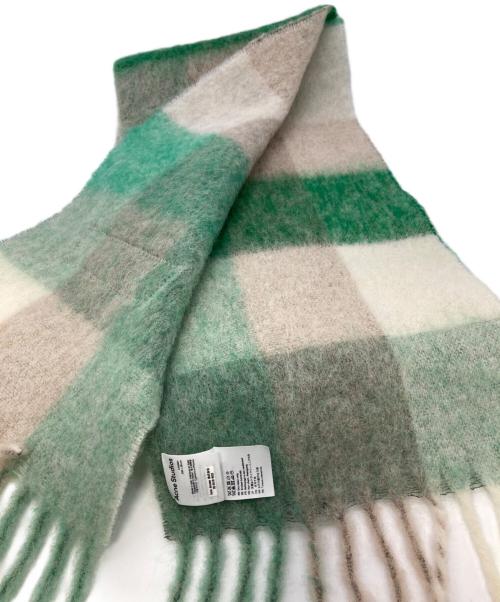 Acne studios（アクネ ストゥディオス）ACNE STUDIOS (アクネ ストゥディオス) 大判ストール グリーンの古着・服飾アイテム