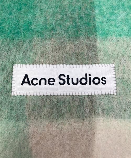 Acne studios（アクネ ストゥディオス）ACNE STUDIOS (アクネ ストゥディオス) 大判ストール グリーンの古着・服飾アイテム