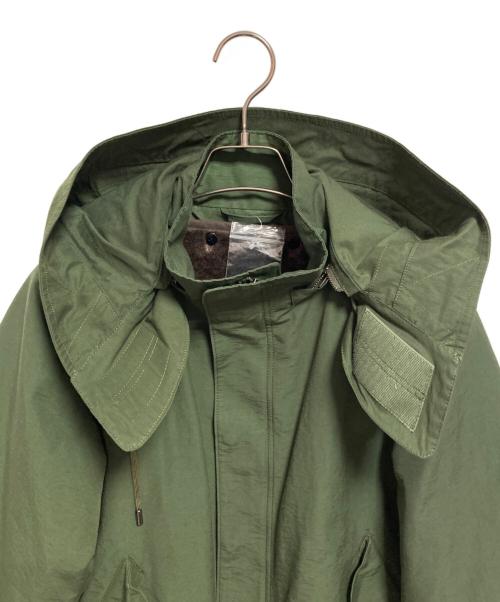 BEAUTY&YOUTH（ビューティーアンドユース）BEAUTY&YOUTH (ビューティーアンドユース) グログランライナーフードパーカー グリーン サイズ:Mの古着・服飾アイテム