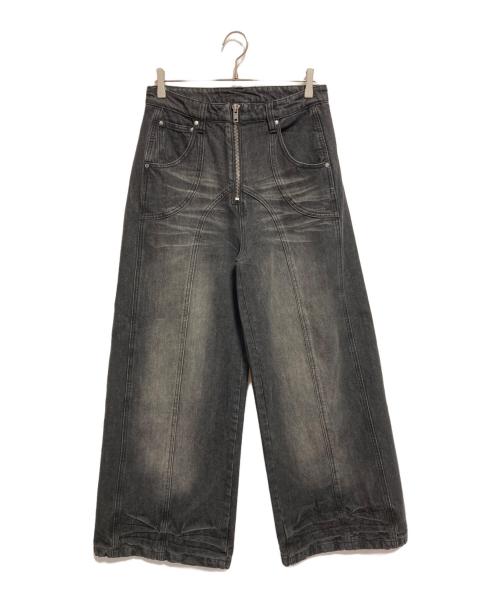 ANDER HUNK（アンダーハンク）ander hunk (アンダーハンク) ワイドデニムパンツ ブラック サイズ:Mの古着・服飾アイテム
