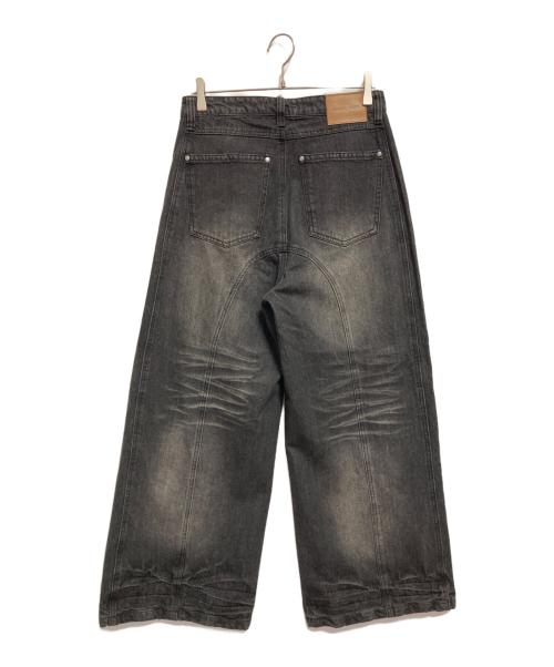 ANDER HUNK（アンダーハンク）ander hunk (アンダーハンク) ワイドデニムパンツ ブラック サイズ:Mの古着・服飾アイテム