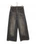 ander hunk（アンダーハンク）の古着「ワイドデニムパンツ」｜ブラック