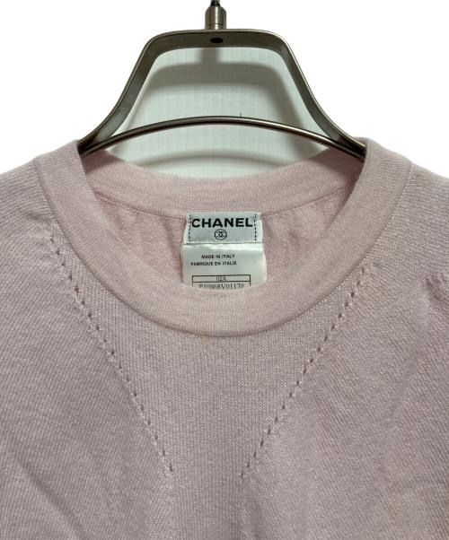 CHANEL（シャネル）CHANEL (シャネル) ココマークカシミヤ混ニット ピンク サイズ:SIZE 38の古着・服飾アイテム