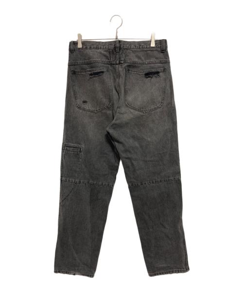BREATH（ブレス）BREATH (ブレス) ダメージ加工デニムワイドパンツ ブラック サイズ:Lの古着・服飾アイテム
