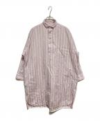 ticcaティッカ）の古着「スクエアロングシャツプルオーバー」｜ピンク