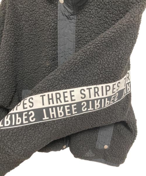 adidas（アディダス）adidas (アディダス) ビッグシルエット ボアジャケット ブラック サイズ:Lの古着・服飾アイテム