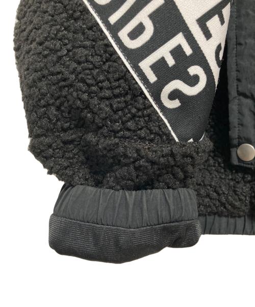 adidas（アディダス）adidas (アディダス) ビッグシルエット ボアジャケット ブラック サイズ:Lの古着・服飾アイテム