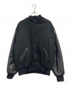 Hollowayホロウェイ）の古着「レザースリーブスタジャン」｜ブラック